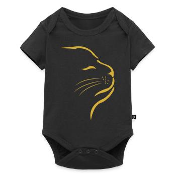 Katze Katzen - Baby Premium Kurzarmbody - Schwarz - Vorne