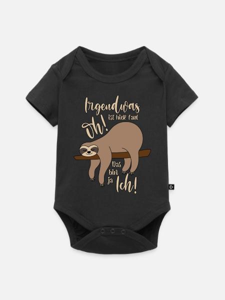 irgendwas ist hier faul - Baby Premium Kurzarmbody - Schwarz