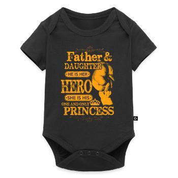 father and daughter - Baby Premium short-sleeve bodysuit - black - Front