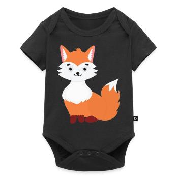 Fox - Baby Premium short-sleeve bodysuit - black - Front