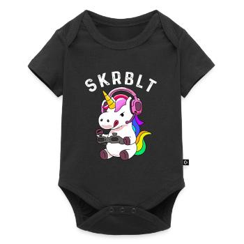 Gamer Unicorn - Idée cadeau - Body à manches courtes Premium Bébé - noir - Devant