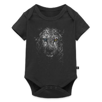 white leopard - Baby Premium short-sleeve bodysuit - black - Front