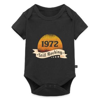 1972 Anniversaire Vintage Cadeau Vintage Vintage Rock - Body à manches courtes Premium Bébé - noir - Devant