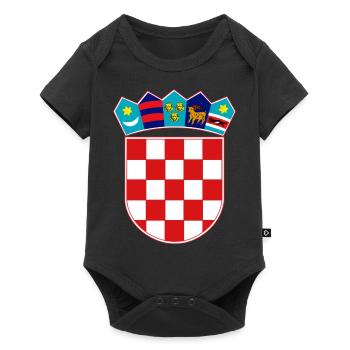 hrvatska - Baby Premium Kurzarmbody - Schwarz - Vorne
