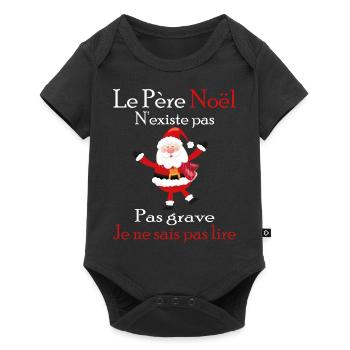 Le Père Noël N'existe Pas - Body à manches courtes Premium Bébé - noir - Devant