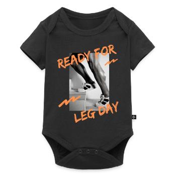 Ready for leg day original bodybuilding gift - Baby Premium short-sleeve bodysuit - black - Front