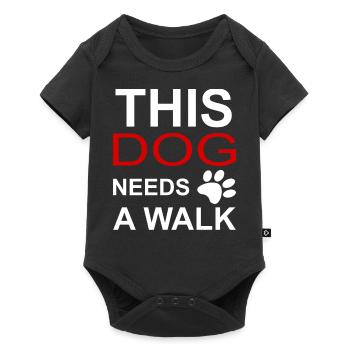Promenade de chien Poison de patte de chien - Body à manches courtes Premium Bébé - noir - Devant