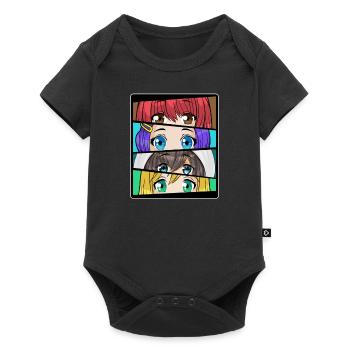 Anime Manga Comic Nerd Drôle Kawaii Japon - Body à manches courtes Premium Bébé - noir - Devant