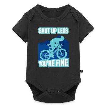 Shut Up Legs You're Fine Funny Cyclist Cycling - Body à manches courtes Premium Bébé - noir - Devant