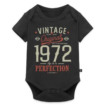 Age of Perfection 1972 Anniversary 51 Years - Baby Premium short-sleeve bodysuit - black - Front