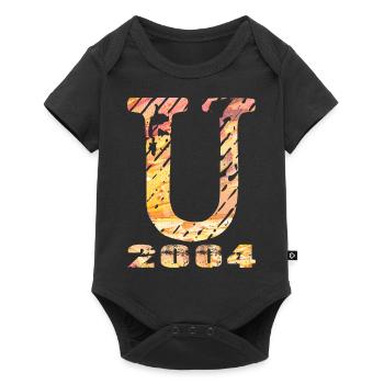 U 2004 Name Year of Birth Gift - Baby Premium short-sleeve bodysuit - black - Front