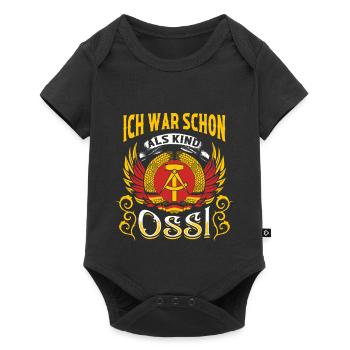 Ossi Geschenk Ostdeutschland NVA Germania Osten - Baby Premium Kurzarmbody - Schwarz - Vorne