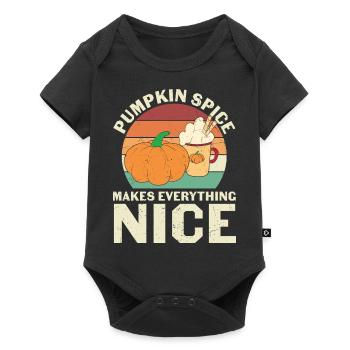 Pumpkin Spice Makes Everything Nice - Baby Premium short-sleeve bodysuit - black - Front