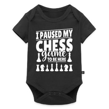 Joueur d’échecs Jeu d’échecs disant drôle cadeau - Body à manches courtes Premium Bébé - noir - Devant