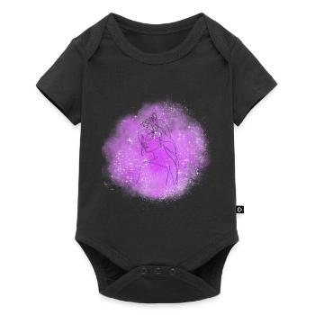 Pretty woman with flowers in her hair - Baby Premium short-sleeve bodysuit - black - Front