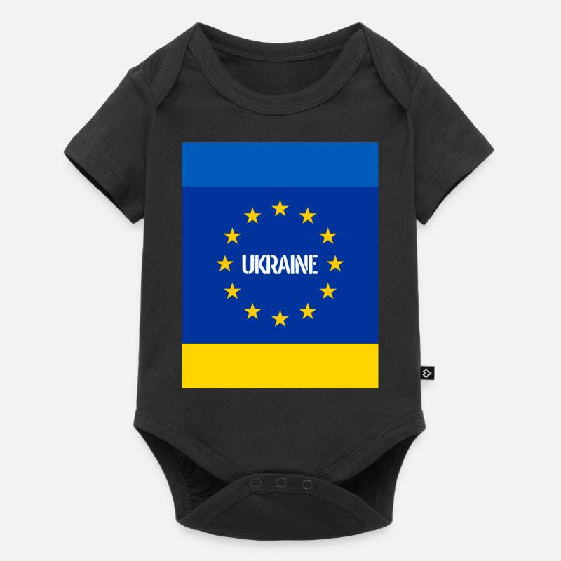 Ukraine - Baby Premium Kurzarmbody - Schwarz
