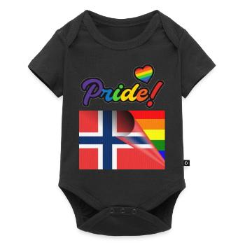 Fierté d’Oslo - Body à manches courtes Premium Bébé - noir - Devant