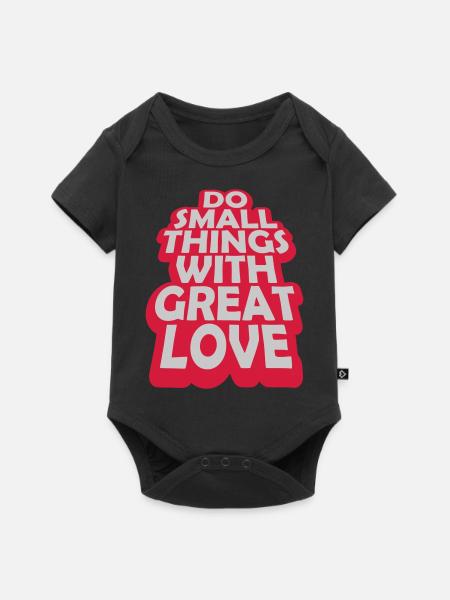 Zitat do small things - Baby Premium Kurzarmbody - Schwarz