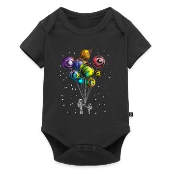 Astronauts Solar System Planet Universe Galaxy - Baby Premium short-sleeve bodysuit - black - Front