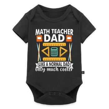 Professeur de mathématiques Papa comme un papa normal seulement - Body à manches courtes Premium Bébé - noir - Devant