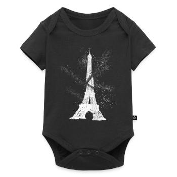 Paris, France, ville, Skyline, Tour Eiffel, Art - Body à manches courtes Premium Bébé - noir - Devant