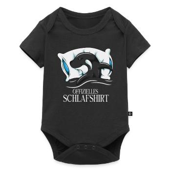 Nachthemd Pyjama Orca Schlafanzug Wal Liebhaber - Baby Premium Kurzarmbody - Schwarz - Vorne