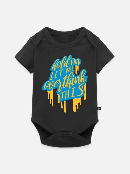 Let me overthink this - Baby Premium Kurzarmbody - Schwarz