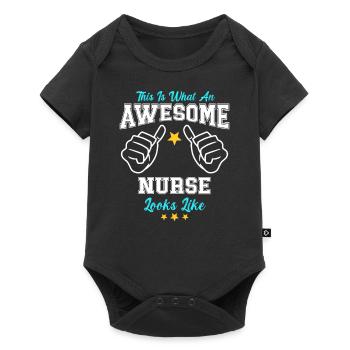 This Is What An Awesome Nurse Looks Like - Baby Premium short-sleeve bodysuit - black - Front