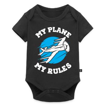 My Plane My Rules - Baby Premium short-sleeve bodysuit - black - Front