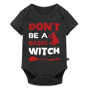 Don't be a basic witch Halloween - Baby Premium short-sleeve bodysuit - black - Front