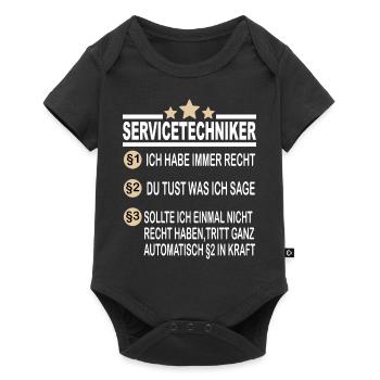 Servicetechniker Abschluss Fortbildung Ingenieur - Baby Premium Kurzarmbody - Schwarz - Vorne