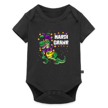 Mardi Grawr Fool's Costume T-Rex Dinosaur Kids - Baby Premium short-sleeve bodysuit - black - Front