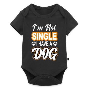 I'm not single i have a dog T-Shirt - Baby Premium Kurzarmbody - Schwarz - Vorne