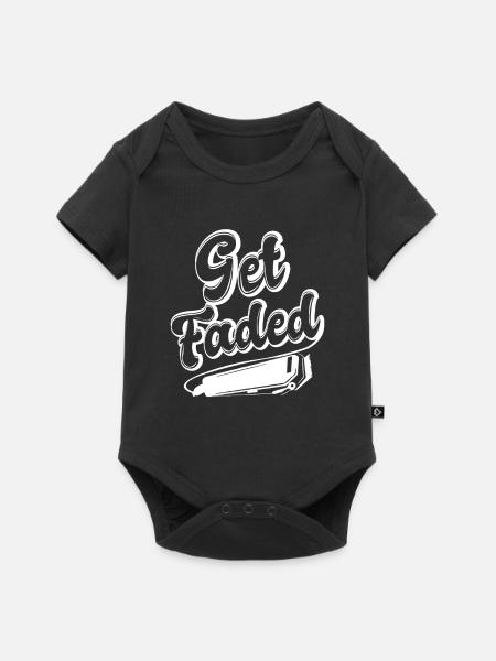 Werden Sie verblasst, Friseur Retro - Baby Premium Kurzarmbody - Schwarz