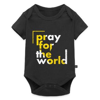 Priez pour le monde - Body à manches courtes Premium Bébé - noir - Devant