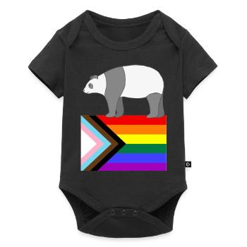Gay panda - Baby Premium short-sleeve bodysuit - black - Front