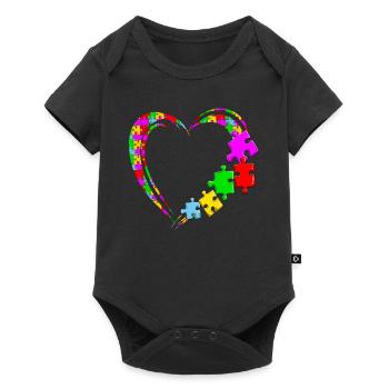 Autism Covenant Heart Happy Parents Siblings - Baby Premium short-sleeve bodysuit - black - Front
