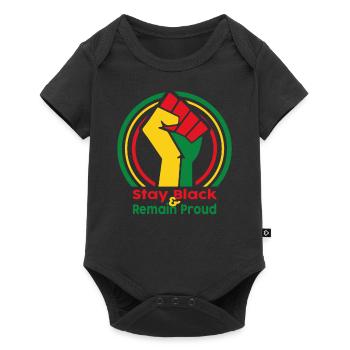 Stay black and stay proud of the - Baby Premium short-sleeve bodysuit - black - Front