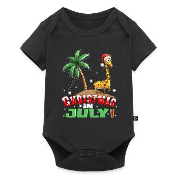 Giraffe Island Holidays in Summer Christmas in July - Baby Premium short-sleeve bodysuit - black - Front