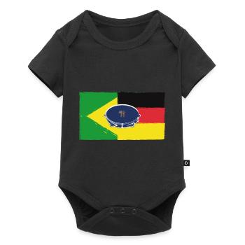 Brasilien-Deutschland-Pandeiro - Baby Premium Kurzarmbody - Schwarz - Vorne