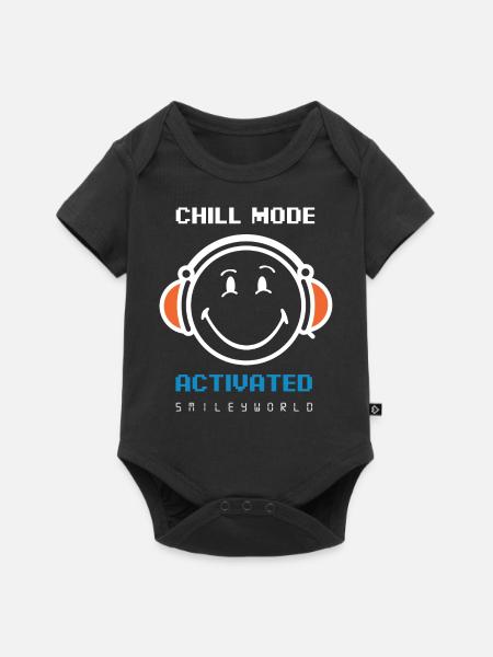 SmileyWorld Chillmodus Aktiviert - Baby Premium Kurzarmbody - Schwarz