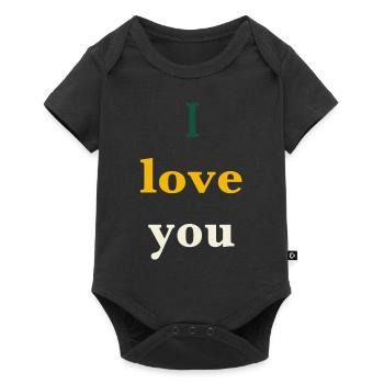 Je t'aime - Body à manches courtes Premium Bébé - noir - Devant
