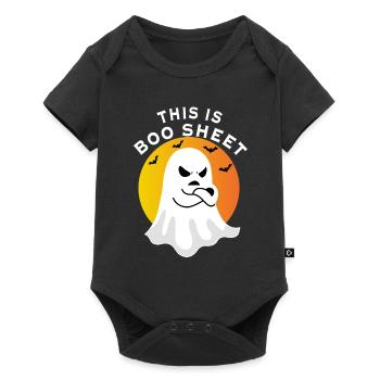 C’est Boo Boo Sheet Rétro Drôle fantôme Halloween - Body à manches courtes Premium Bébé - noir - Devant