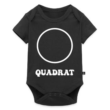 Quadrat Kreis Lustig - Baby Premium Kurzarmbody - Schwarz - Vorne