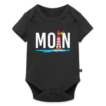 Mot bas allemand plage Mer Baltique disant Mer du Nord - Body à manches courtes Premium Bébé - noir - Devant