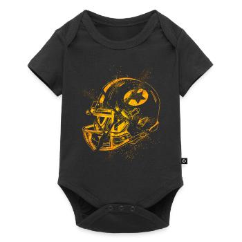 Casque de football américain Grunge Splash USA Sports - Body à manches courtes Premium Bébé - noir - Devant