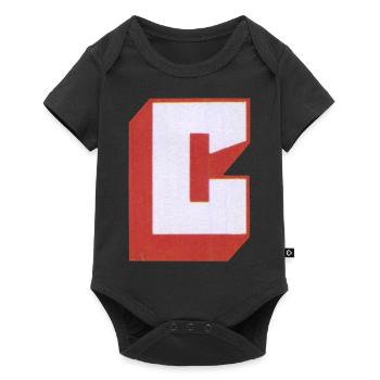 Buchstabe C - Baby Premium Kurzarmbody - Schwarz - Vorne