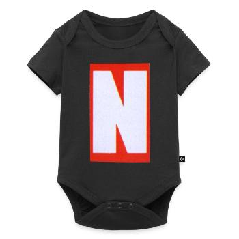 Letter N - Baby Premium short-sleeve bodysuit - black - Front