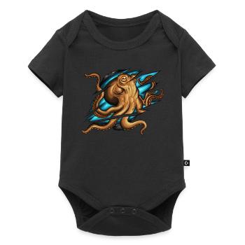 Displaced scratch octopus squid costume - Baby Premium short-sleeve bodysuit - black - Front