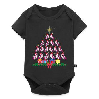 unicorn xmass. christmas gift - Baby Premium short-sleeve bodysuit - black - Front